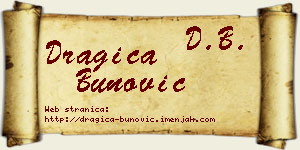 Dragica Bunović vizit kartica
